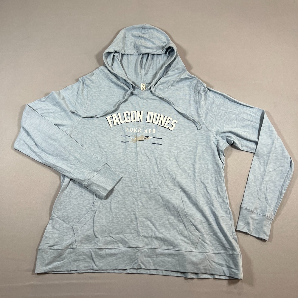 Ouray Hoodie Mens XL Heather Blue Cotton Falcon Dunes Print Kangaroo Pocket Golf